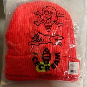 Icecream Dune knit cap neon red